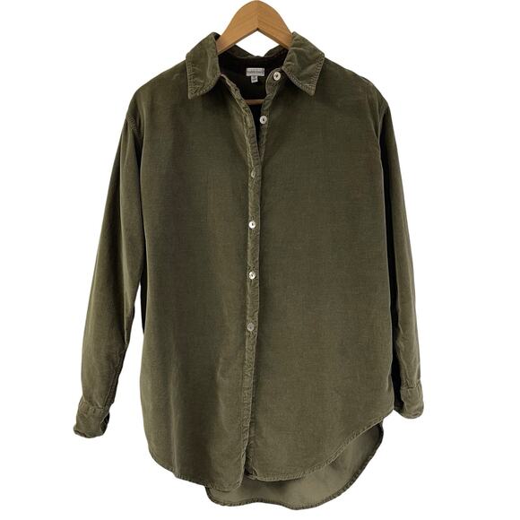 Subtle Tones Green Shirt 0 XS/S Long Sleeve Brushed Cotton Vintage - Picture 1 of 9